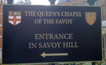 Savoy Chapel sign