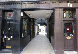 The covered alley from Curzon Street