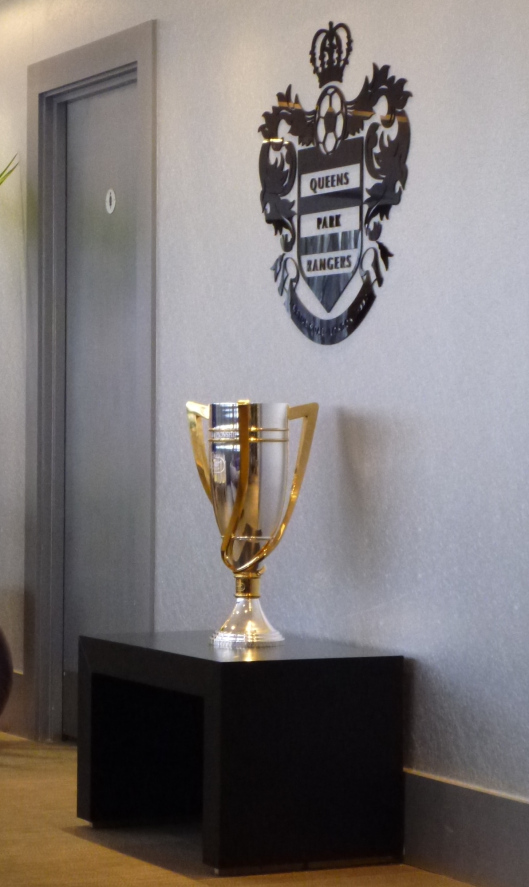 QPR's Trophy inside the C-Club
