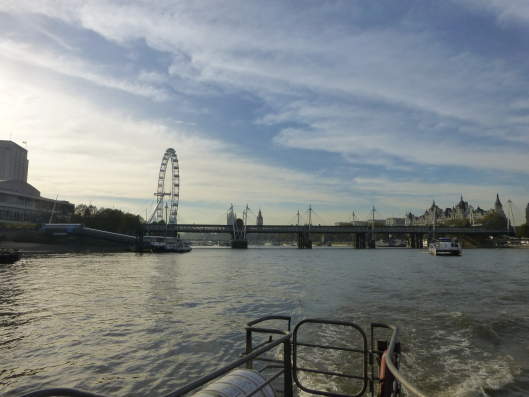 Departing from the London Eye pier