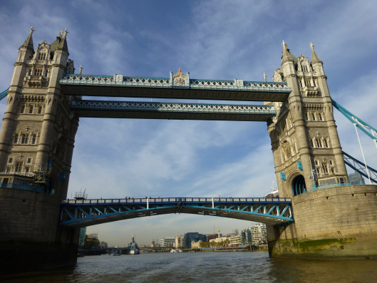 An experience that never fails to impress - going under Tower Bridge.