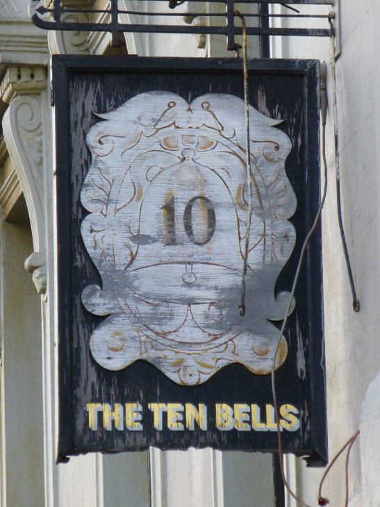The Ten Bells pub sign