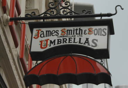 James Smith & Sons ~ a timeless Victorian umbrella shop!